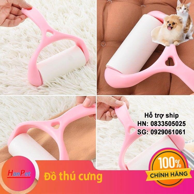 Hanpet- Cây lăn bụi cao cấp kèm lõi quần áo tay cầm làm bằng nhựa cao cấp có thể xoay 360 độ giúp bạn dễ dàng loại bỏ cá