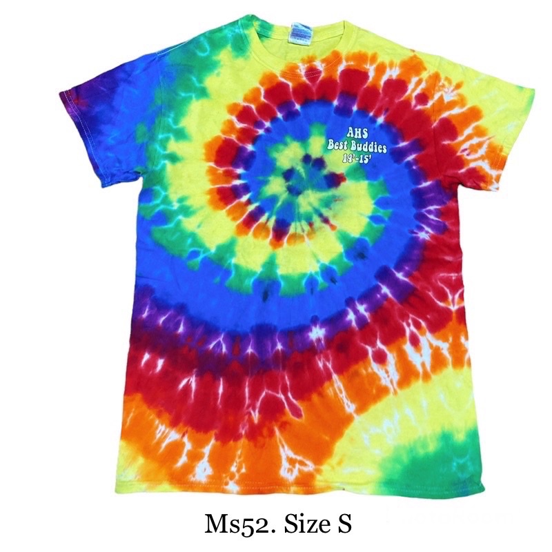 Áo thun thun loang tie dye cầu vòng p3