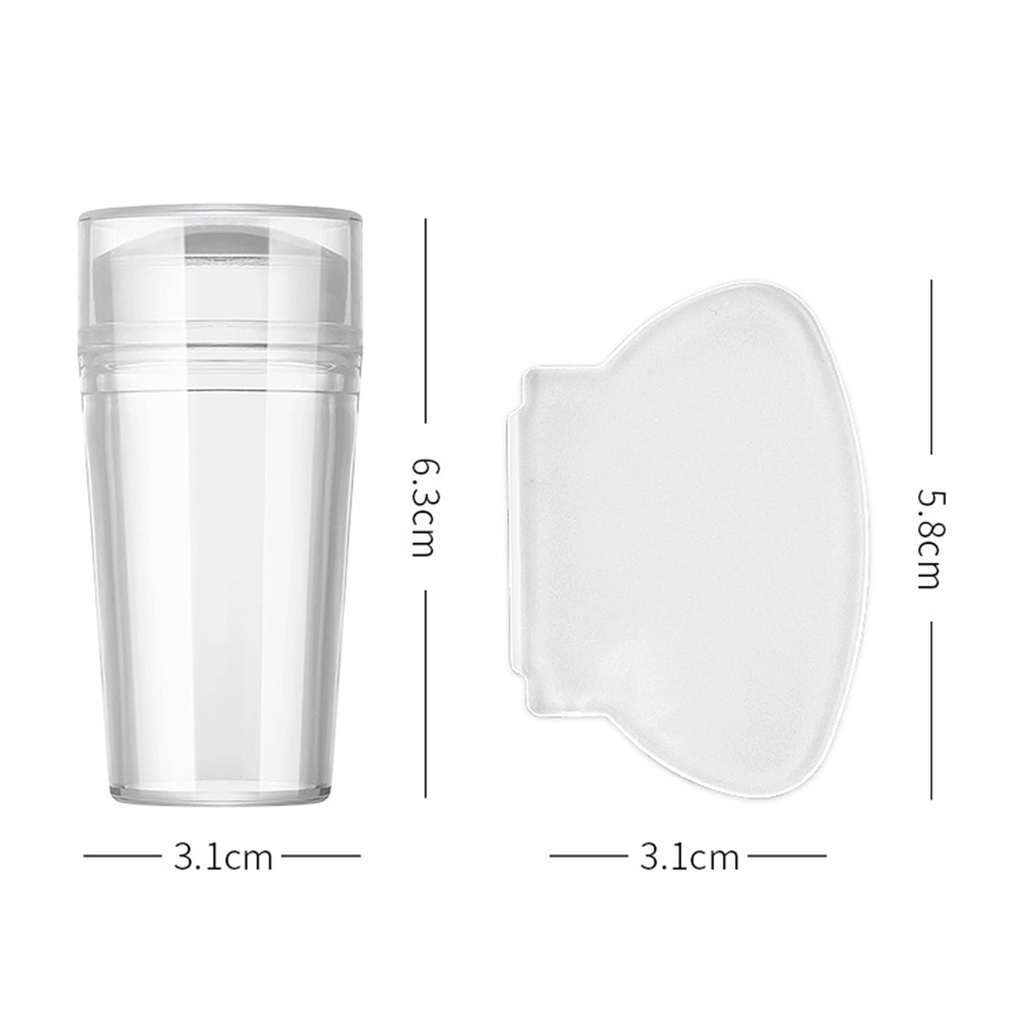 1 Bộ Dụng Cụ In Dấu Trang Trí Móng Tay Chống Bụi Bằng Nhựa