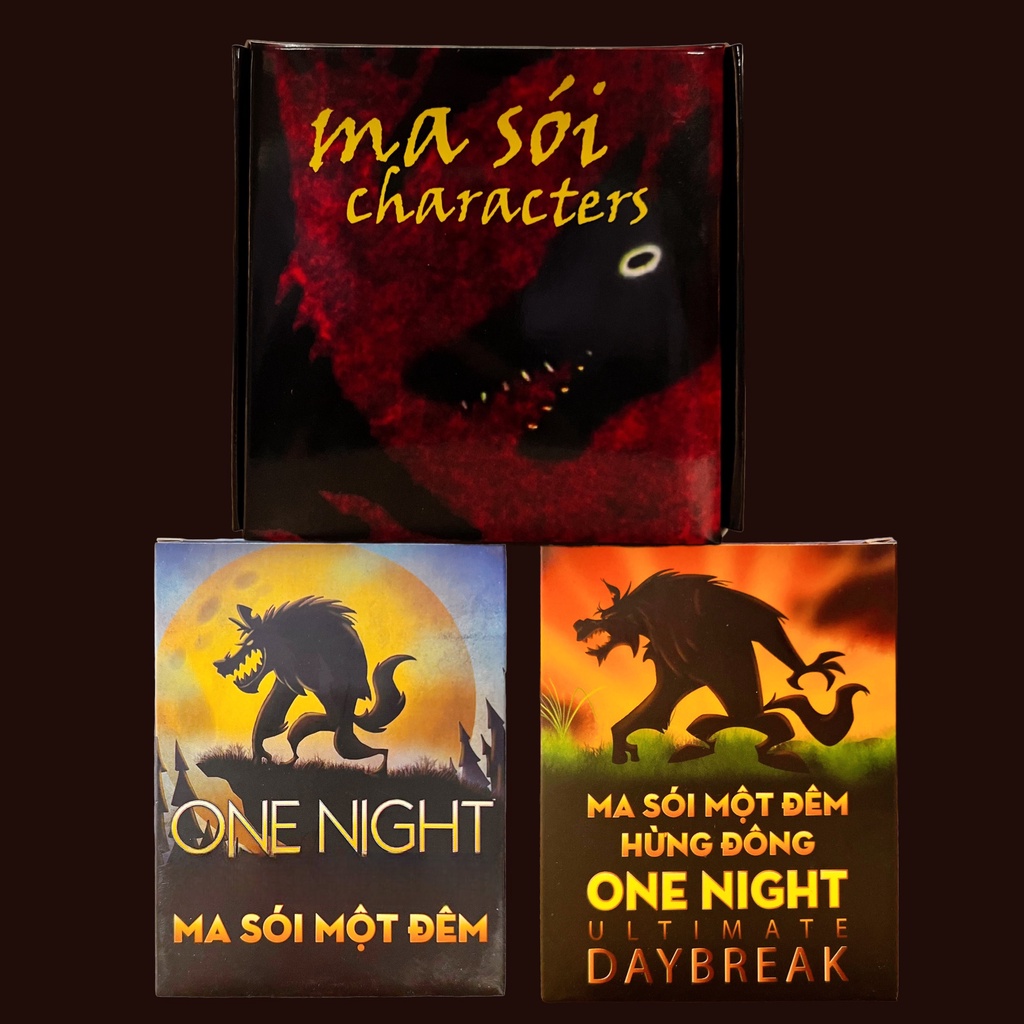 Combo Ma Sói 3 bộ Kinh Điển Character + Một Đêm One Night + Day Break Hừng Đông
