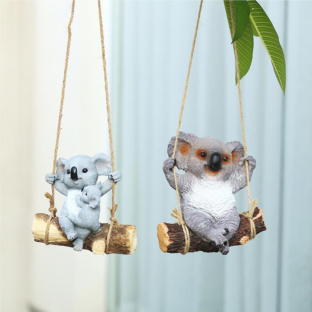 Mô Hình Gấu Koala Bằng Nhựa Resin Treo Trang Trí Sân Vườn