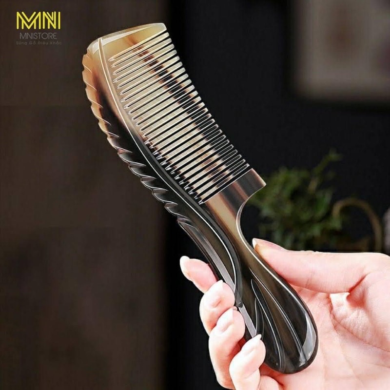 Lược sừng trâu Thuỵ Ứng MNISTORE để ví tiện lợi size 10-16cm giá tốt