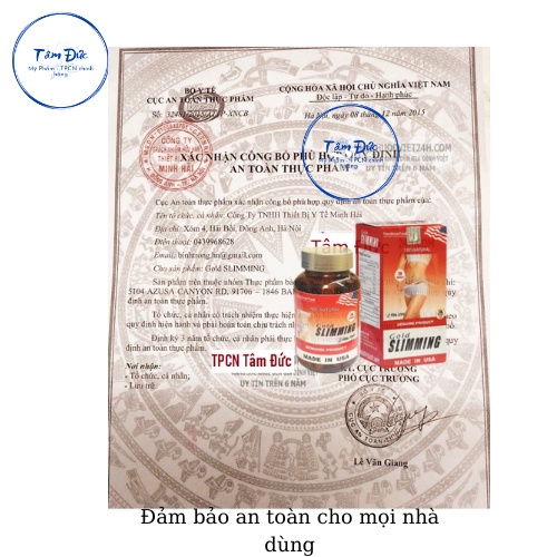 Viên Uống giảm cân Gold Slimming, giảm cân hiệu quả, an toàn hộp 30 viên