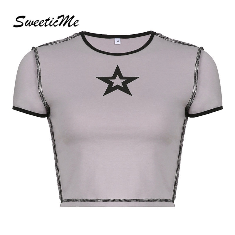 Áo Thun Tay Ngắn Cổ Tròn Dáng Ôm Thời Trang 2023 Cho Nữ