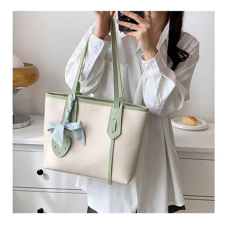 Túi tote nữ đeo vai kèm khăn nơ tiểu thư thời trang cao cấp