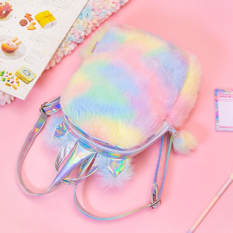 Ba Lô Hình Kỳ Lân Nhồi Bông Mini Dễ Thương Cho Nữ HYOY jp5