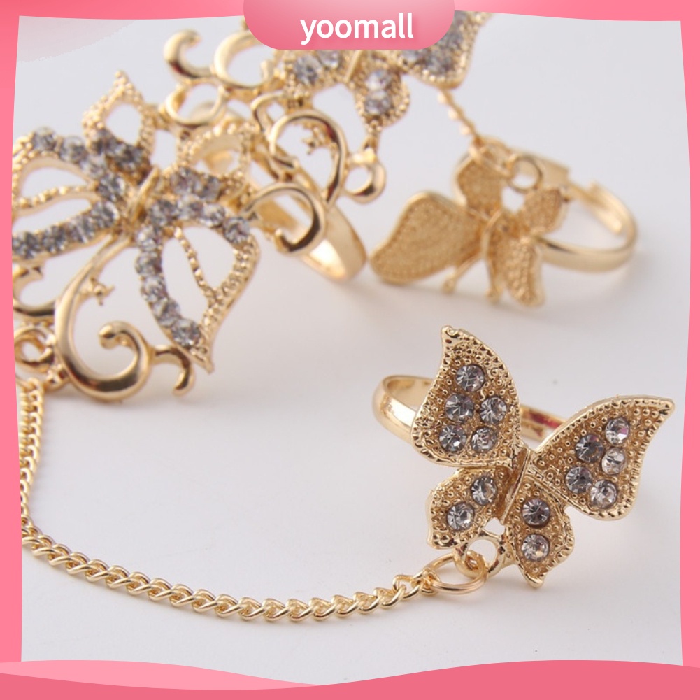 Nhẫn Hình Bướm Rỗng Đính Đá Có Thể Điều Chỉnh Kích Cỡ Thời Trang Dành Cho Nữ