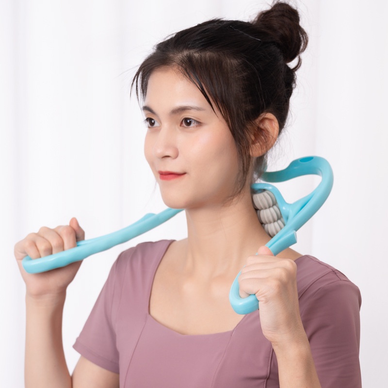 Máy mát xa cổ và vai Giảm áp lực cho tay và cột sống cổ 6 bánh Máy mát xa cột sống cổ