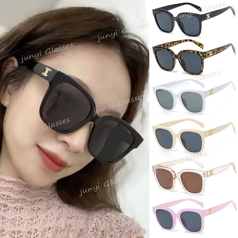 Kính Mát Gọng Vuông Oversize Chống Tia UV Thời Trang Hàn Quốc Cổ Điển Cho Nam Và Nữ