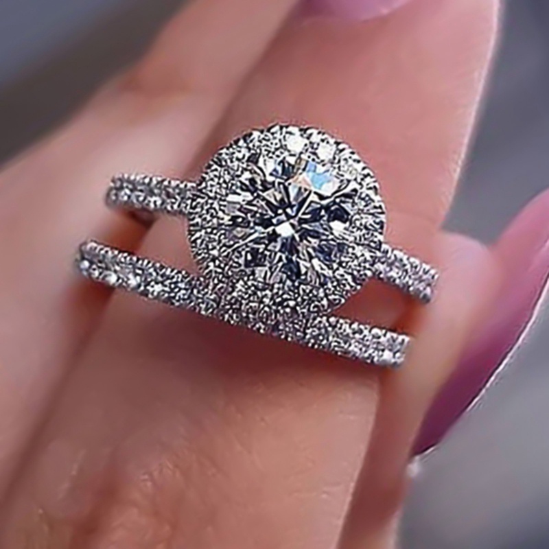 2 Nhẫn Đính Đá Thời Trang Sang Trọng