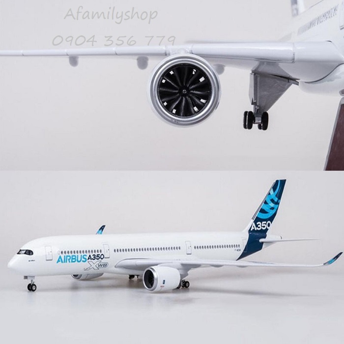 Mô hình máy bay tĩnh Airbus A350-XWB 47cm có bánh xe và đèn led