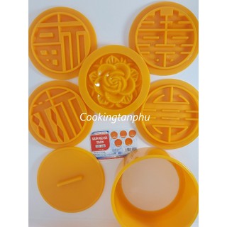 KHUÔN XÔI TRÒN CHỮ PHƯỚC - LỘC - THỌ- HỶ - HOA HỒNG 12 CM