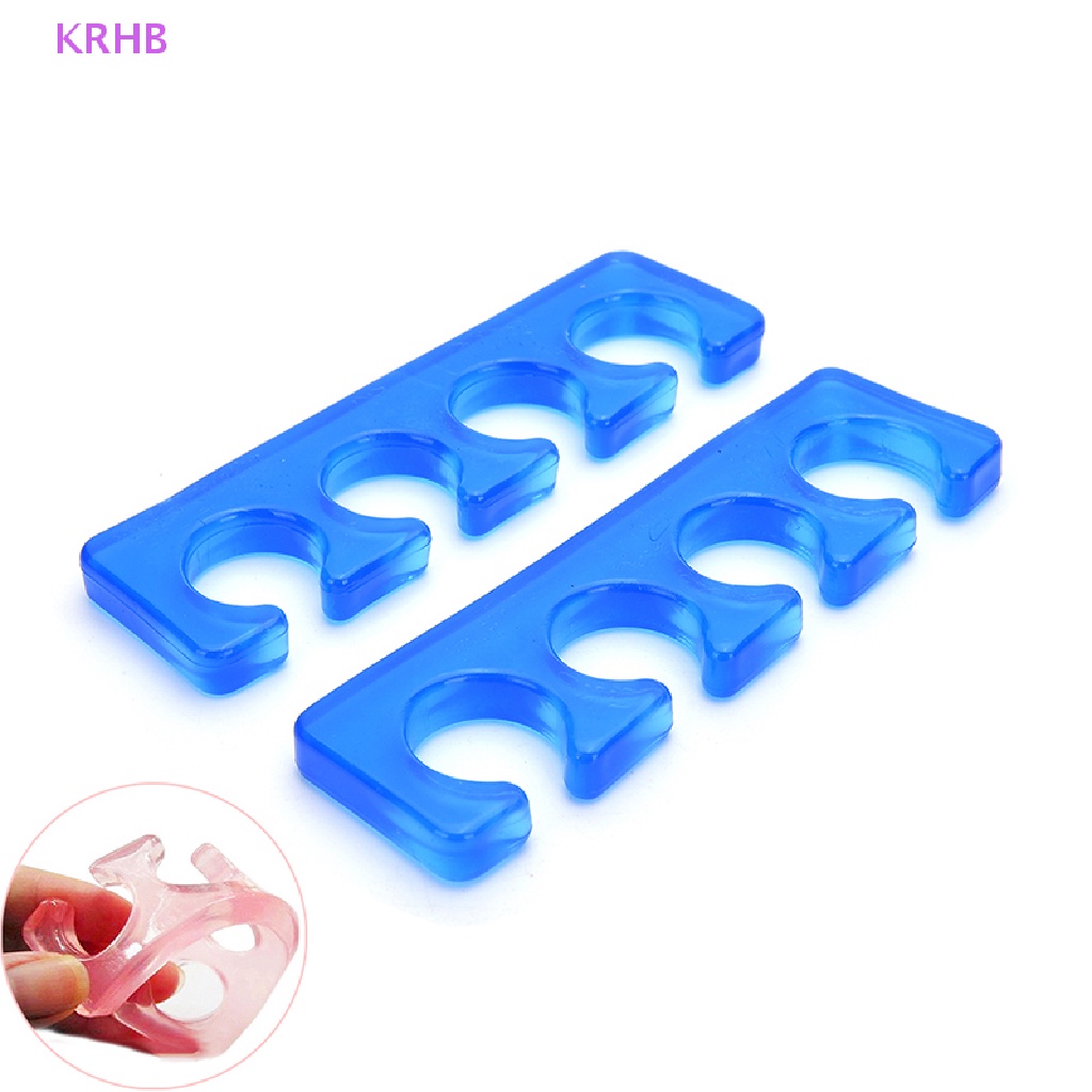 1 Cặp Dụng Cụ Tách Ngón Chân Bằng Silicone Mềm Mại Mới