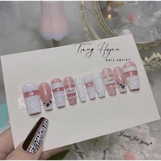 ( Set 6 món ) Móng úp, móng giả, nailbox thiết kế di.o.r hottrend