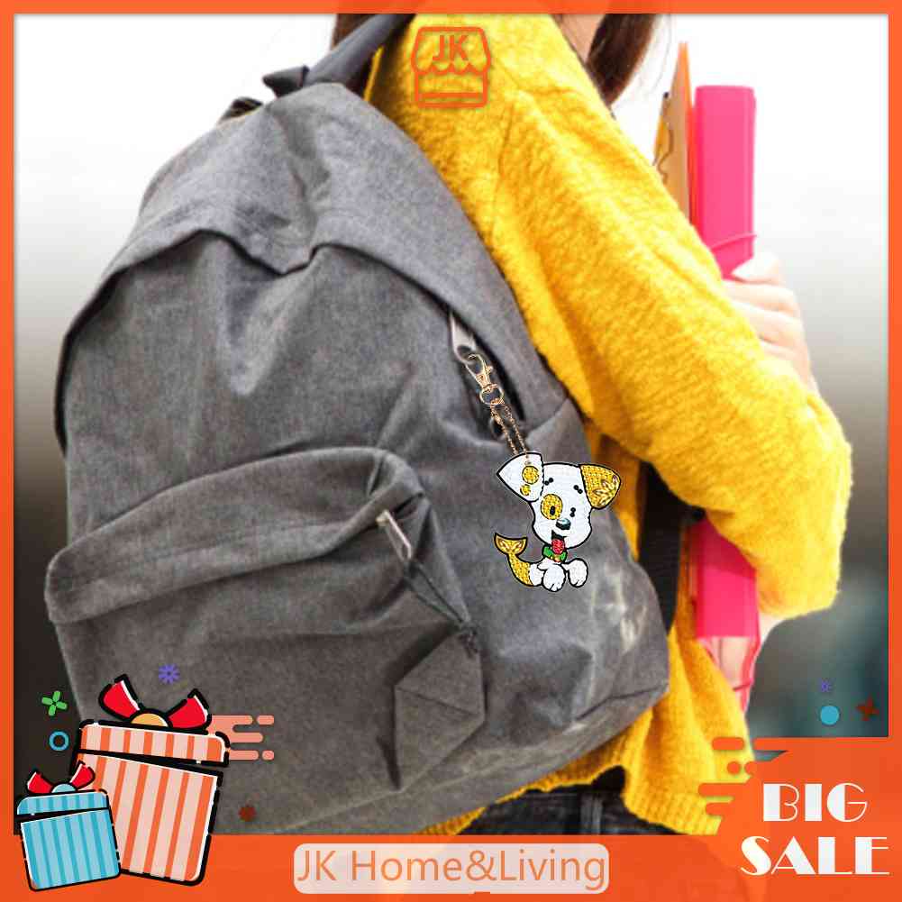 Set 5 Móc Khóa Đính Hạt Nhựa Acrylic DIY