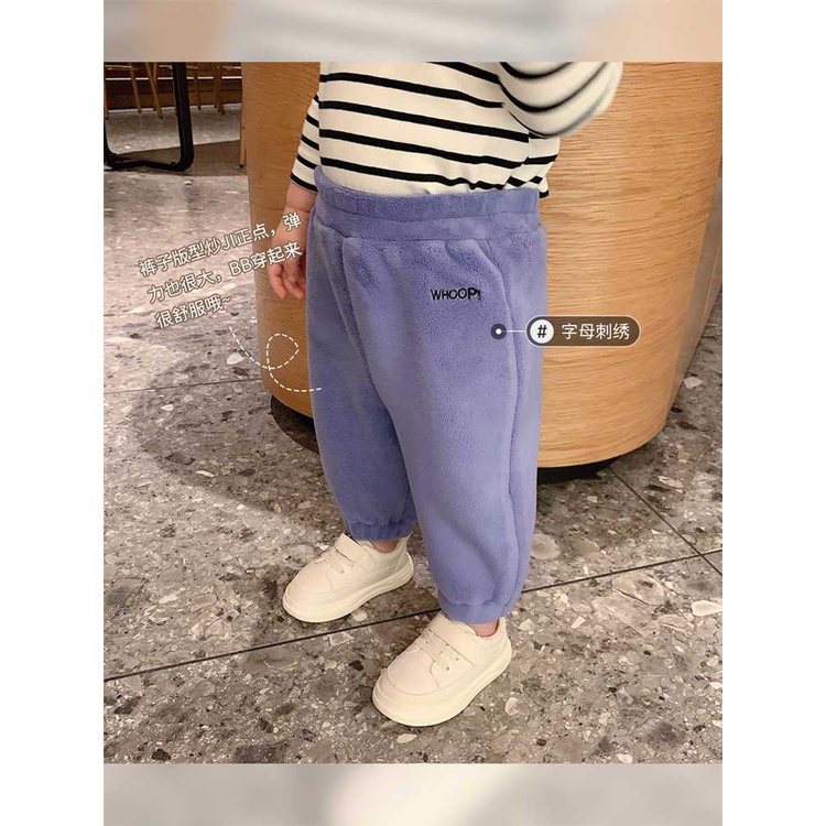 Quần Cotton Nhung Dày Dặn Giữ Ấm Mùa Thu Và Mùa Đông Kiểu Dáng Mới Dành Cho Bé Trai Và Bé Gái