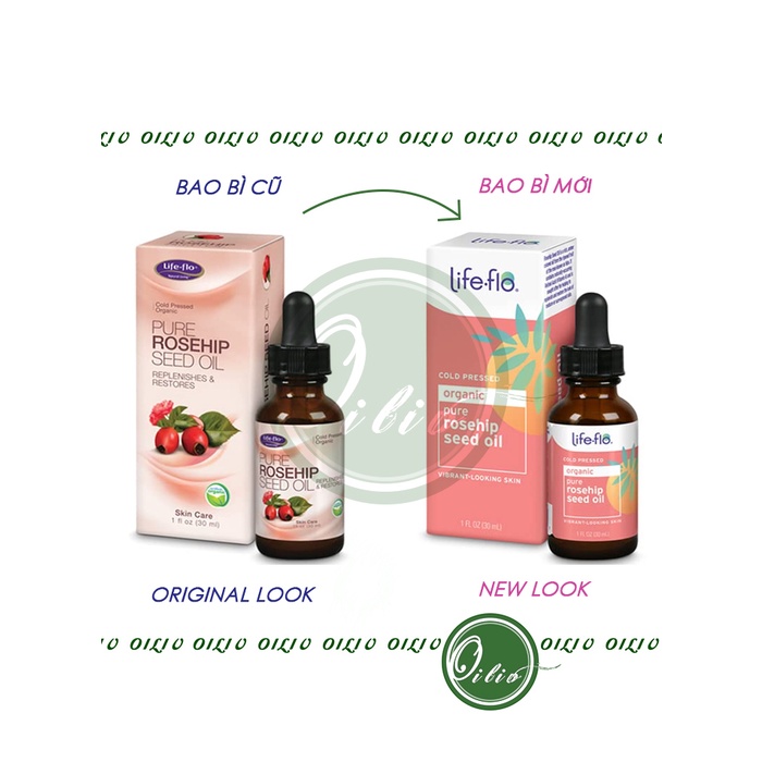 Dầu nụ tầm xuân hữu cơ Life-Flo Pure Rosehip seed oil organic
