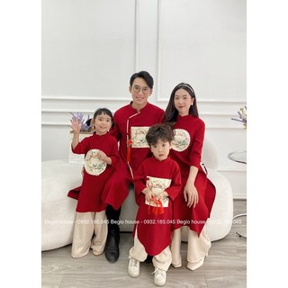 áo dài gia đình đón tết