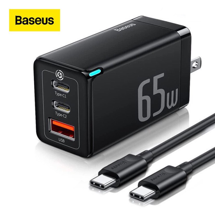 Củ sạc 65w Ugreen Baseus Gan 3 5 hỗ trợ sạc nhanh cho các thiết bị điện thoại, máy tính bảng, máy tính cổng Type C