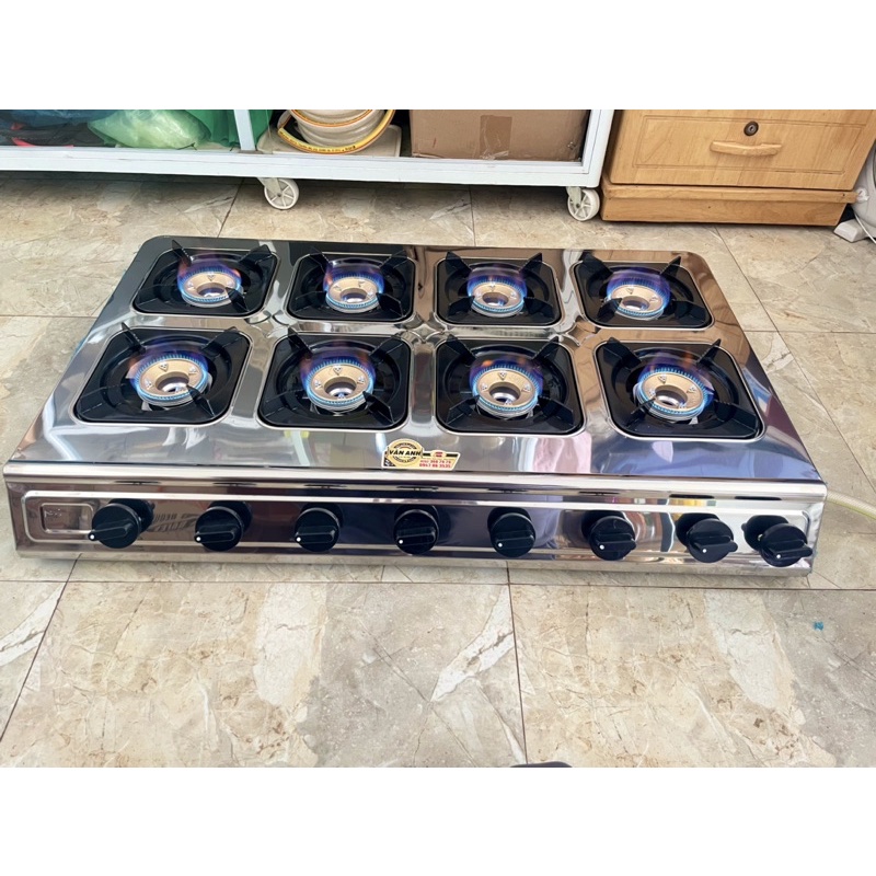 BẾP GAS 8 LÒ  Chuyên nấu mỳ cay bánh xèo