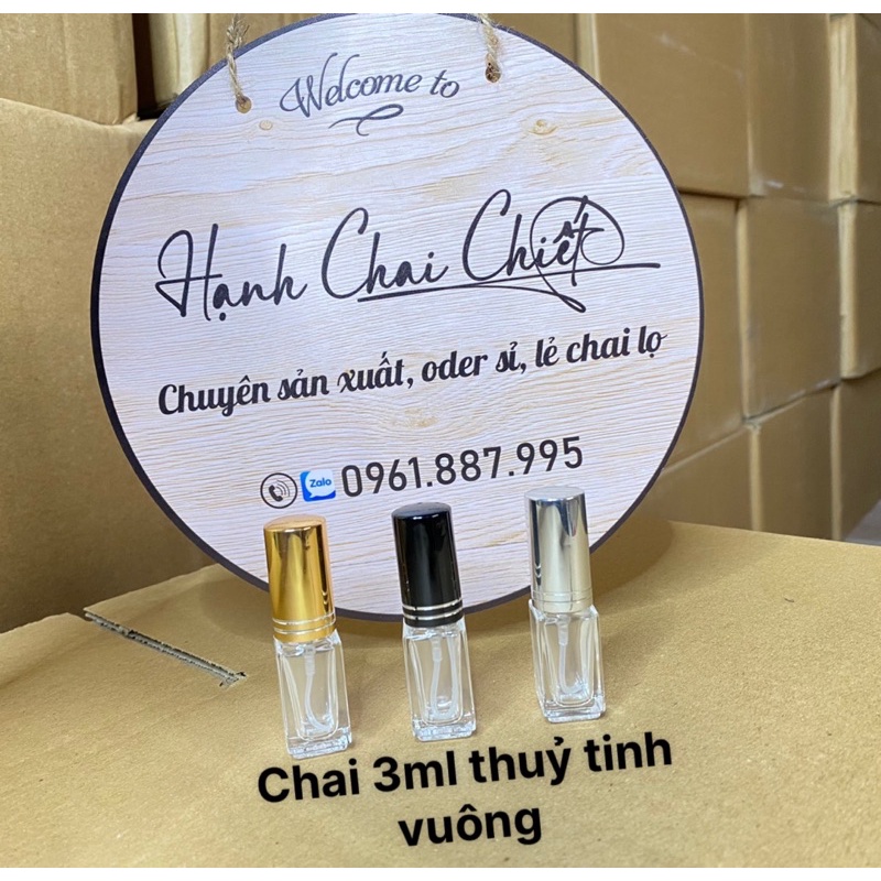 CHAI CHIẾT nước hoa 3ml thuỷ tinh
