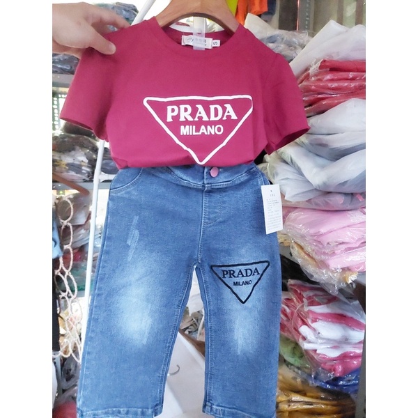 Sét jean bé gái ống suông