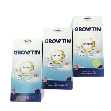 GROWTIN 2: Sản phẩm dinh dưỡng công thức với mục đích ăn bổ sung dành cho trẻ từ 1-3 tuổi (Túi giấy 18g/túi/10 túi)