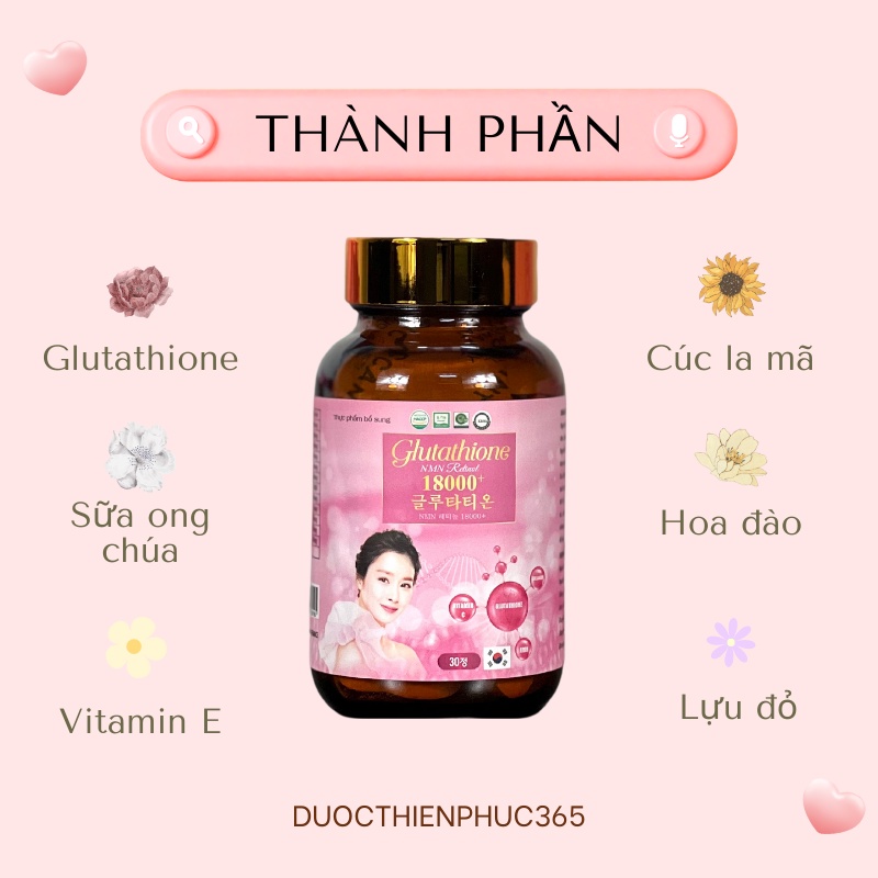 Trắng da COLAGEN-GLUTATHIONE 18000mg nâng tông tức thì giảm nám mờ thâm tăng sinh lý nữ