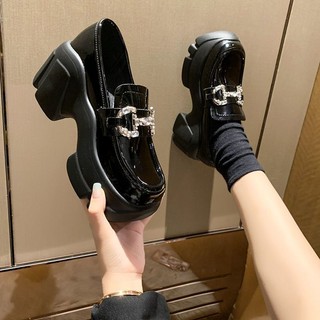 Giày lười oxford nữ đế cao 7cm