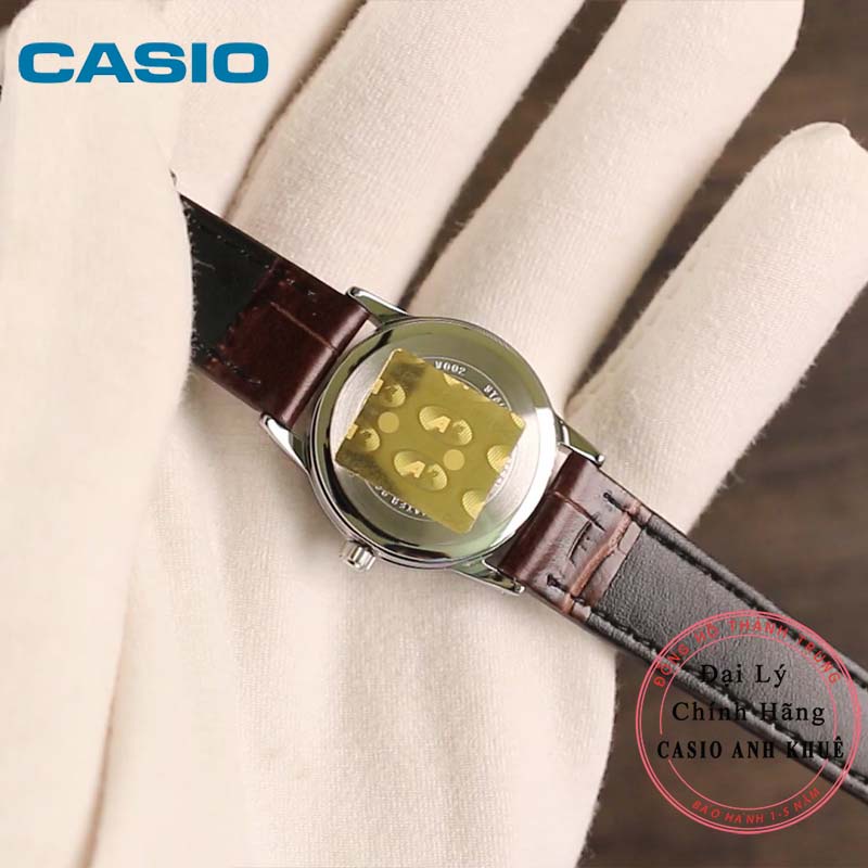 Đồng hồ nữ Casio LTP-V002l-7B2UDF dây da cỡ mặt 25mm