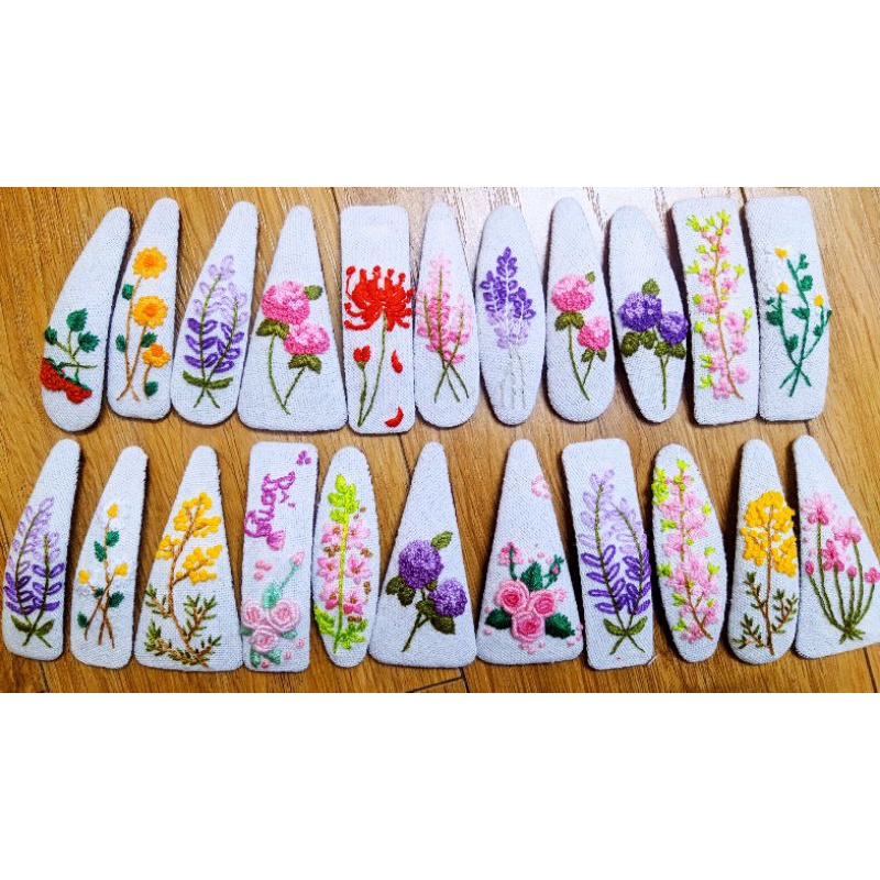 Kẹp tóc thêu tay handmade nhiều mẫu xinh xắn