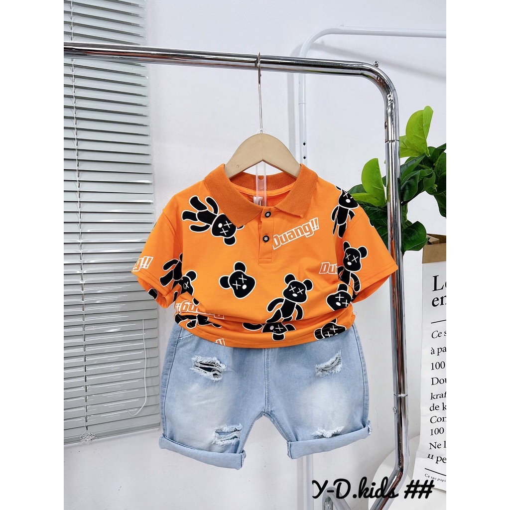 SIZE ĐẠI 30-40KG: Bộ đùi jeans quần túi hộp cực chất cho bé trai - BDCBT