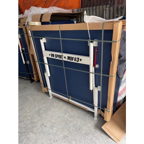 Bàn bóng bàn VinaSport 18ly MDF 03 mẫu mới 2020 kèm cọc lưới bóng bàn