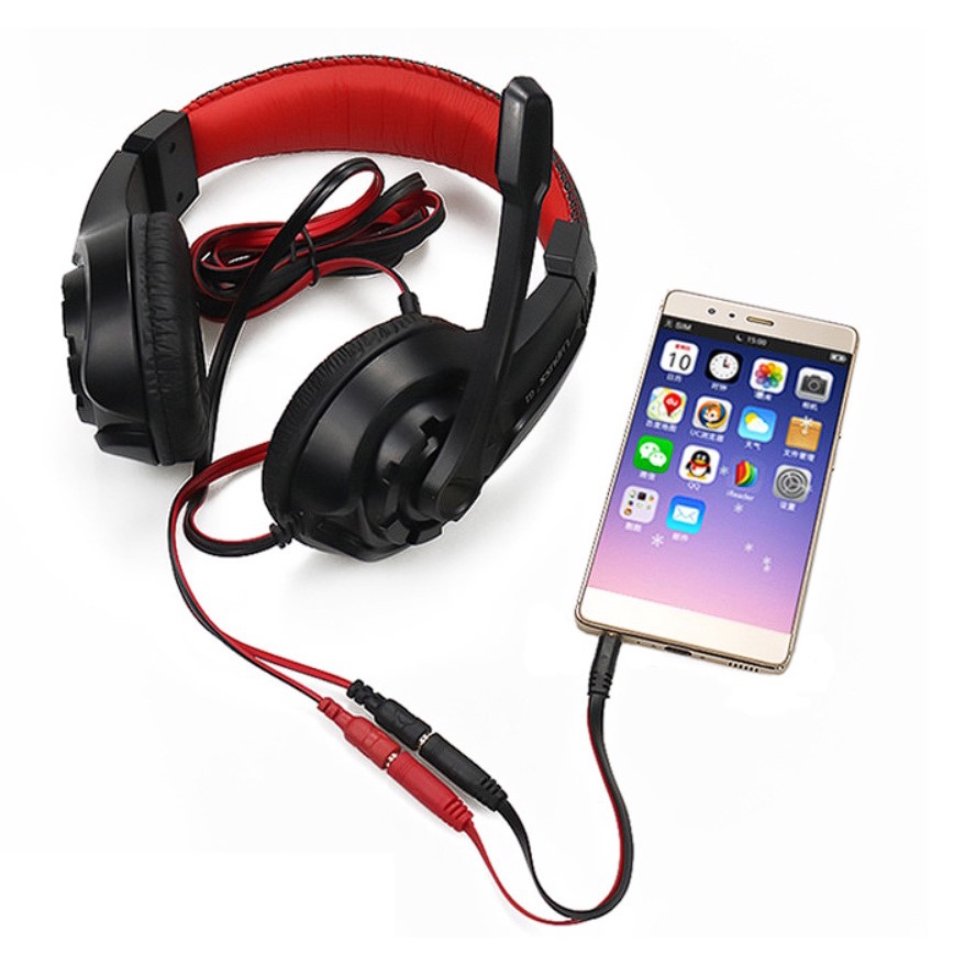 Cáp chia Audio 3.5mm ra mic và loa