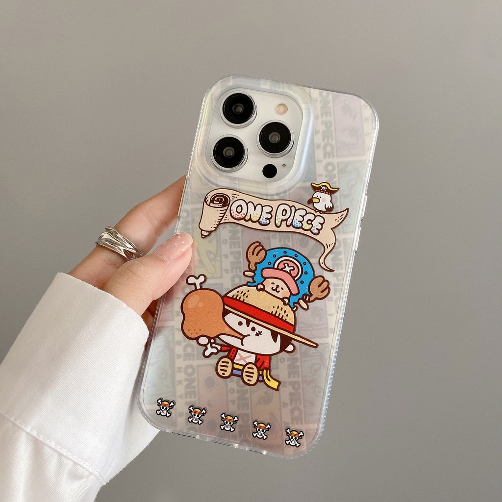 Ốp Điện Thoại Silicone Mềm Chống Sốc In Hoạt Hình One Piece Cho iPhone 11Promax 12Promax 13Promax 14Promax 14Plus