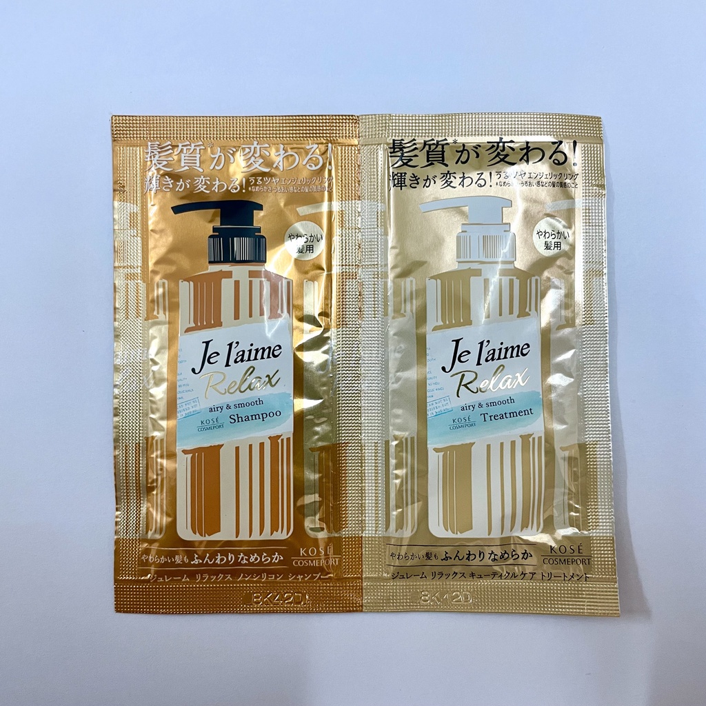 Trial 5 Set dầu gội + xả dưỡng ẩm Je l'aime Relax SHAMPOO&TREAMENT - trial set airy&smooth(10ml)