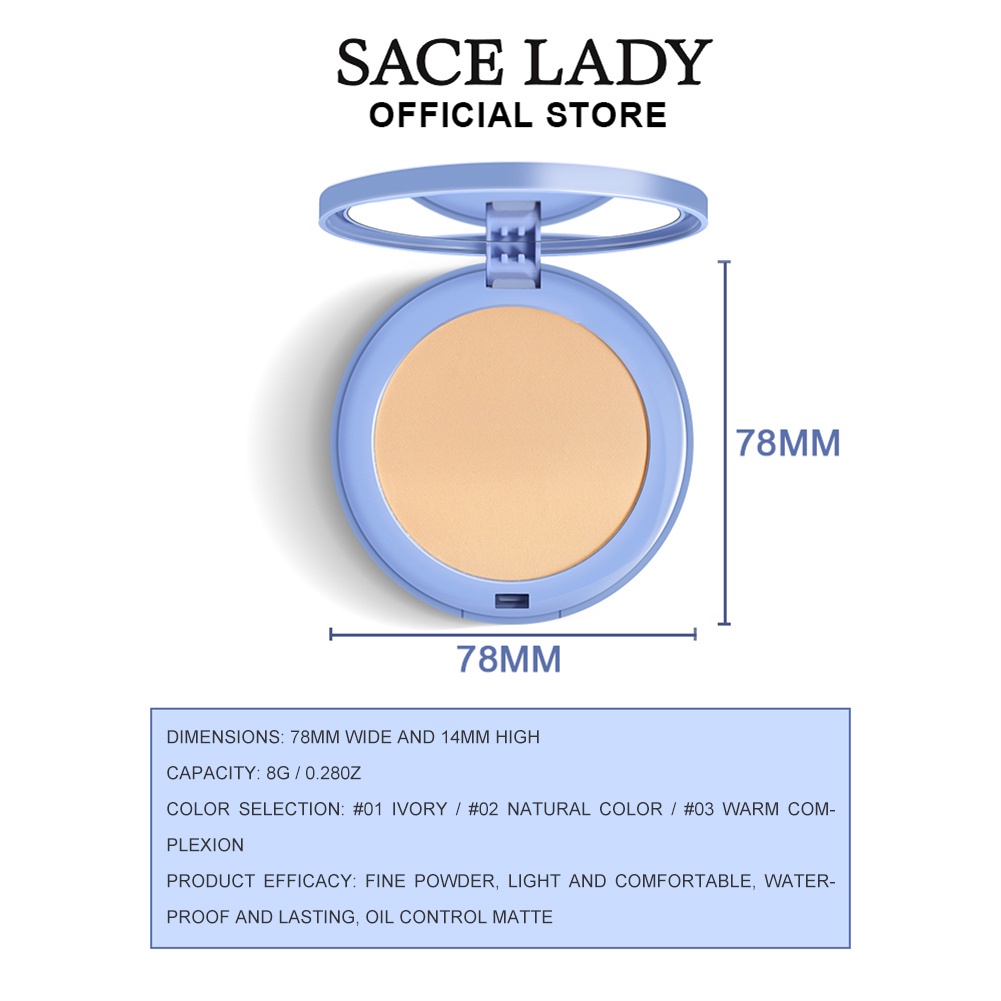 Phấn Phủ SACE LADY Kiềm Dầu Chống Thấm Nước Và Mồ Hôi