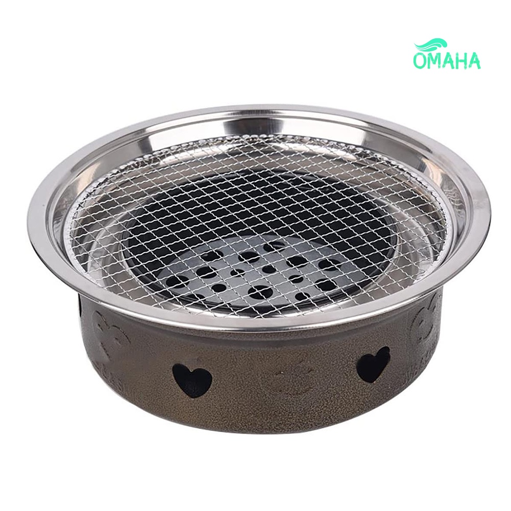 Vỉ Nướng BBQ Hình Tròn Bằng Thép Không Gỉ Chống Dính