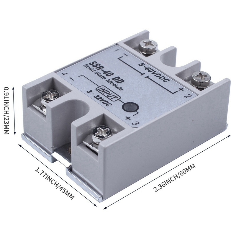 Rơ Le Bán Dẫn Đơn DC-DC SSR-40DD 40A DC3-32V DC5-60V