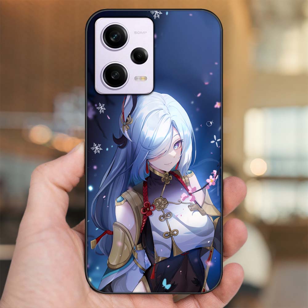 Ốp lưng Xiaomi Redmi Note 12 viền đen in hình Shenhe Genshin Impact