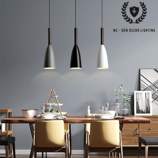 Đèn thả seche trang trí phòng bếp, bàn ăn sang trọng - 3 bóng chao nhôm kitchenlamp