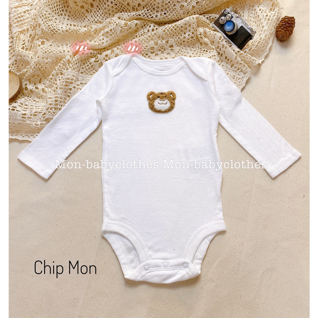 ÁO Body dài tay cotton mềm mịn cho bé