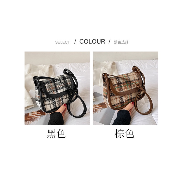 Túi Đeo JASMIN NOIR Chéo Bằng Len Thiết Kế Đơn Giản Thời Trang Cho Nữ