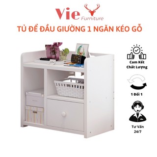 Tủ Để Đầu Giường 💗FREESHIP💗 Tab Đầu Giường Gỗ MDF Cao Cấp Màu Trắng