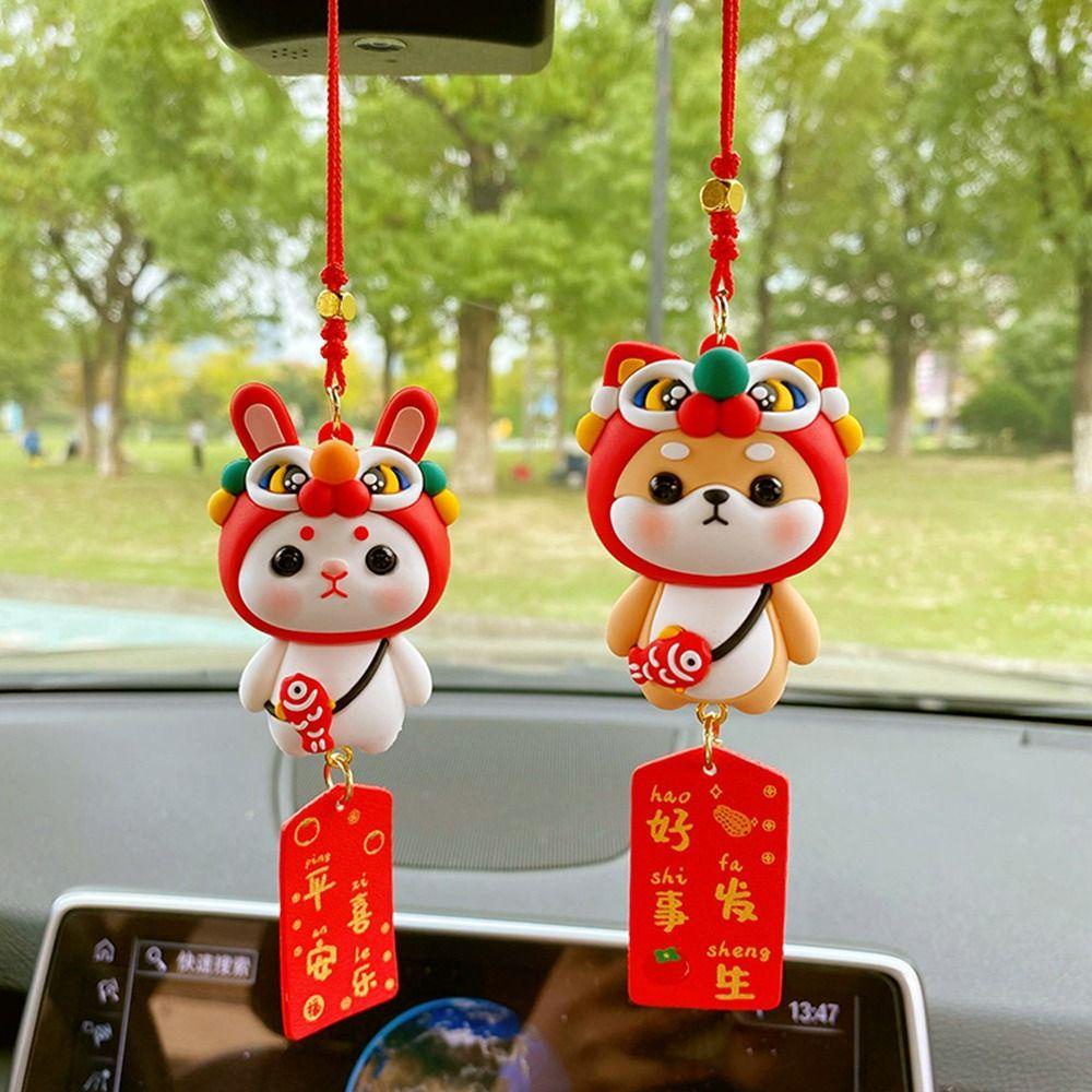 MAYSHOW Phụ Kiện Treo Trang Trí Gương Chiếu Hậu Hình Thỏ Dễ Thương Xinh Xắn