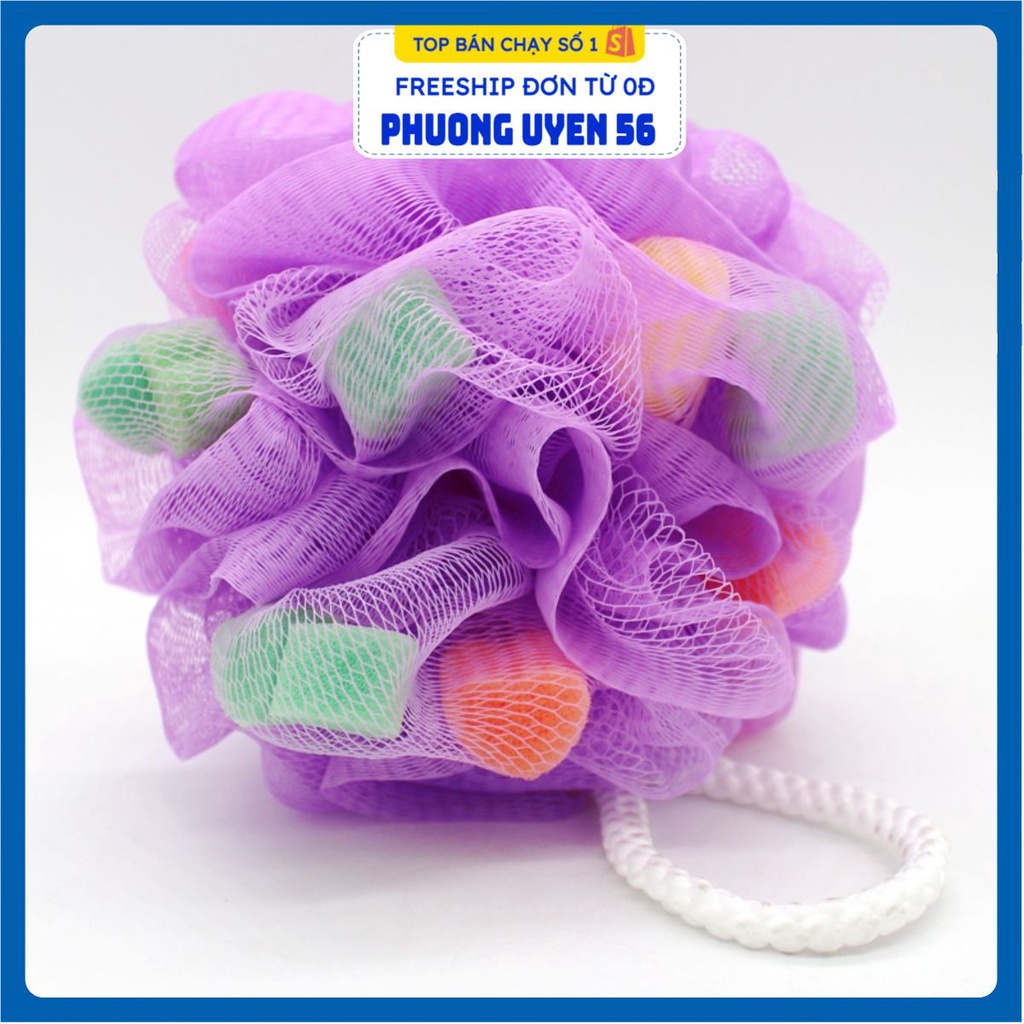 Bông tắm tạo bọt hình hoa tẩy tế bào chết cho cơ thể an toàn tiện dụng GC40953