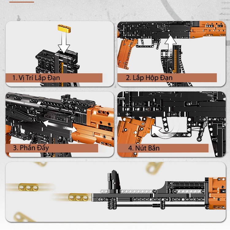 Đồ Chơi Lắp Ráp Mô Hình PUBG Súng AK47 XINGBAO XB-24006 Với 1393 PCS