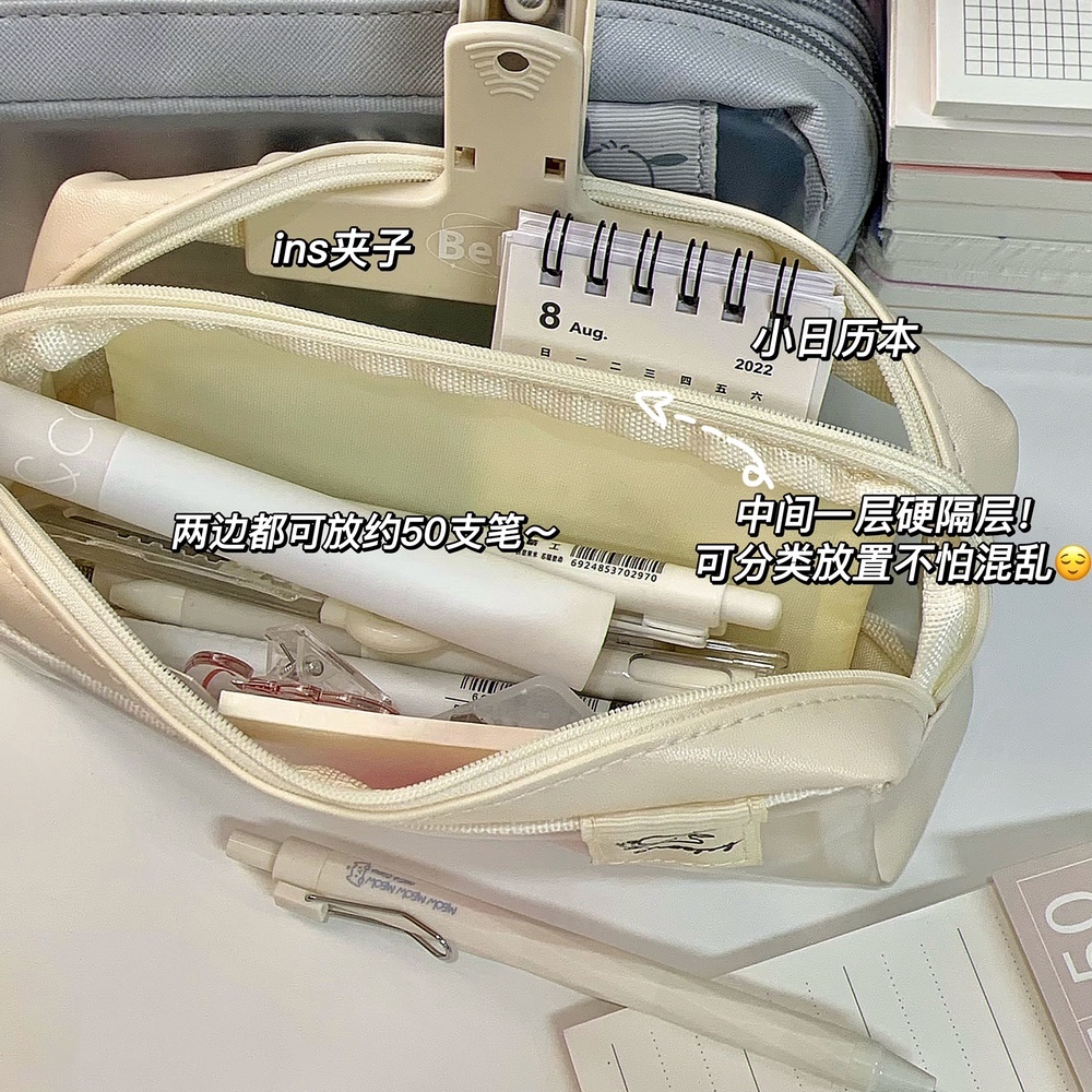 Bóp Hai Lớp Bề Mặt Thô In Họa Tiết Hoạt Hình Dễ Thương Kích Thước Lớn