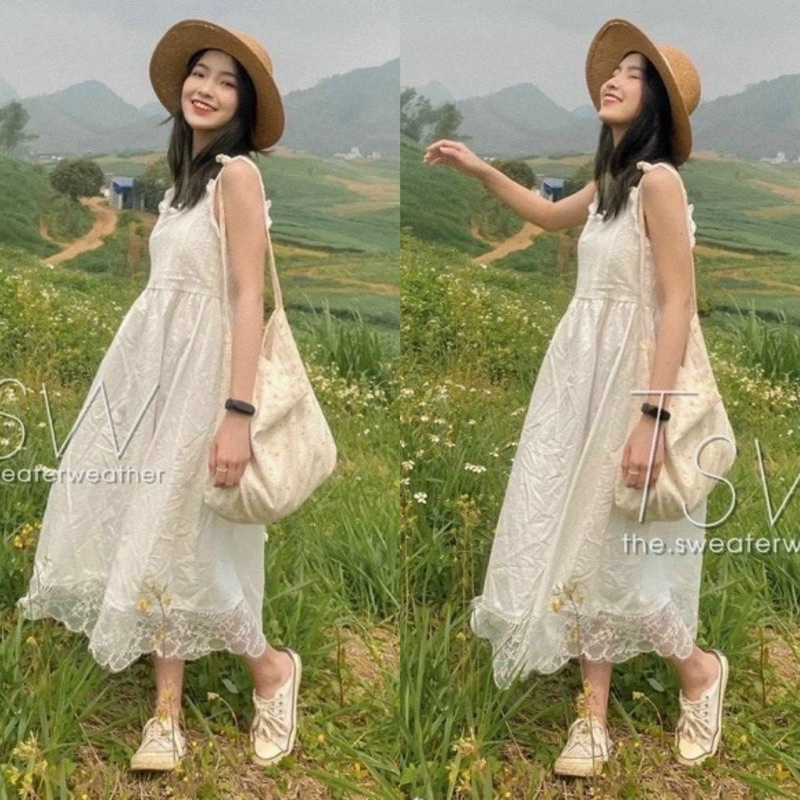 ĐẦM MAXI HAI DÂY