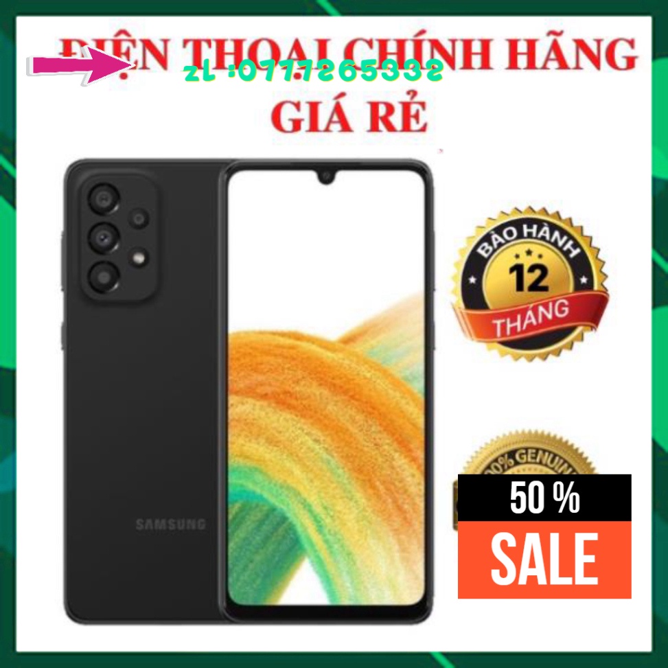 Điện thoại Samsung Galaxy A33 5G  - Hàng chính hãng nguyên seal - SS08 ZQ17AR chính hãng